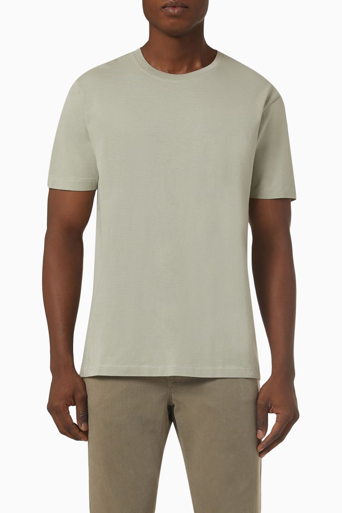Logo T-shirt in Cotton, Grey