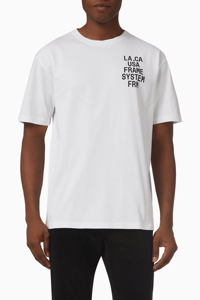 

Graphic Print T-shirt in Cotton, White