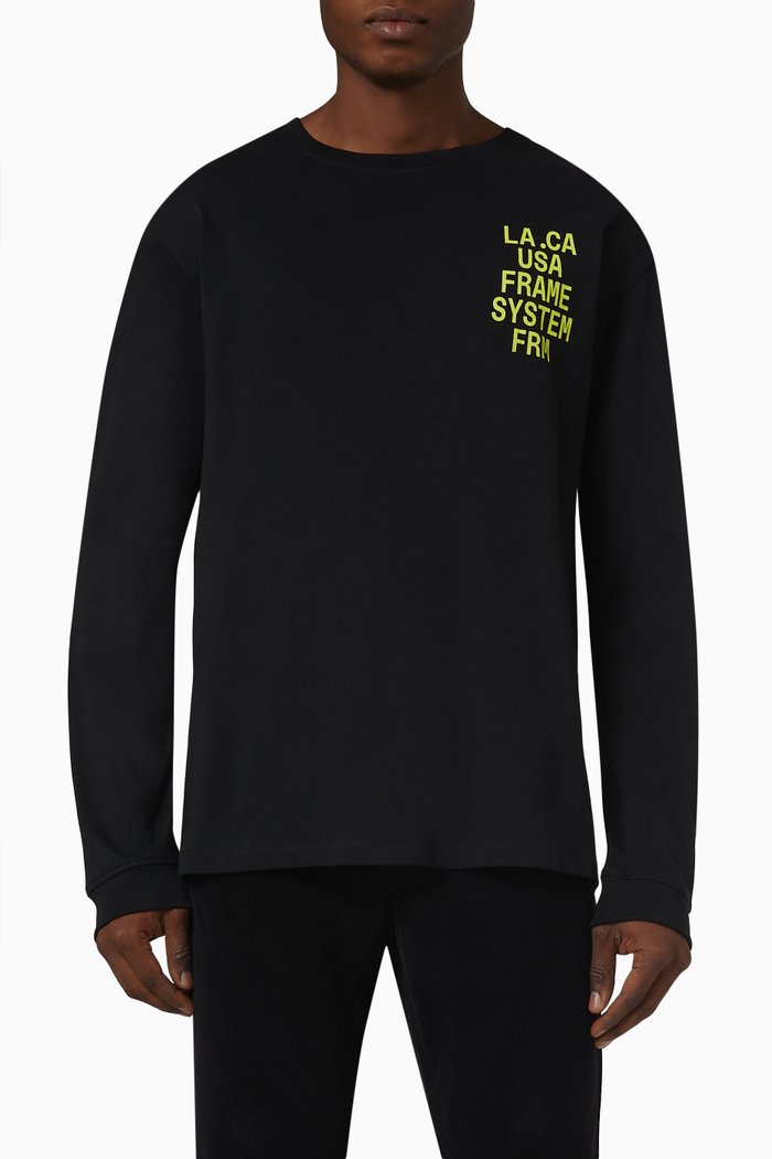 

Graphic T-shirt in Cotton, Black