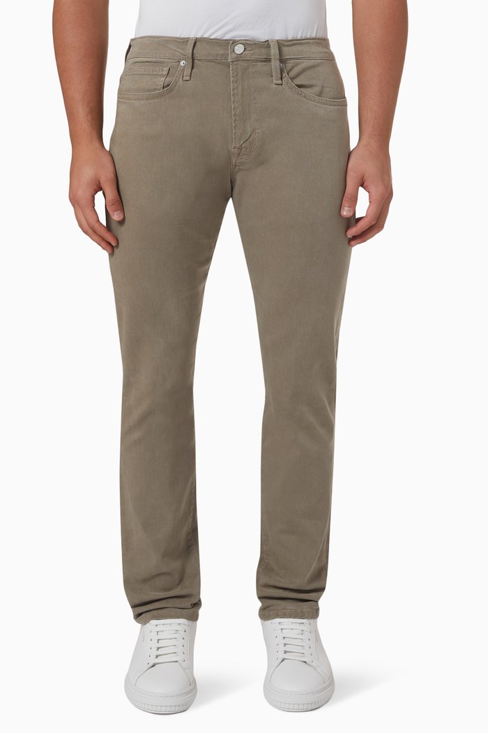 

L'Homme Slim-fit Jeans in Stretch-denim, Neutral
