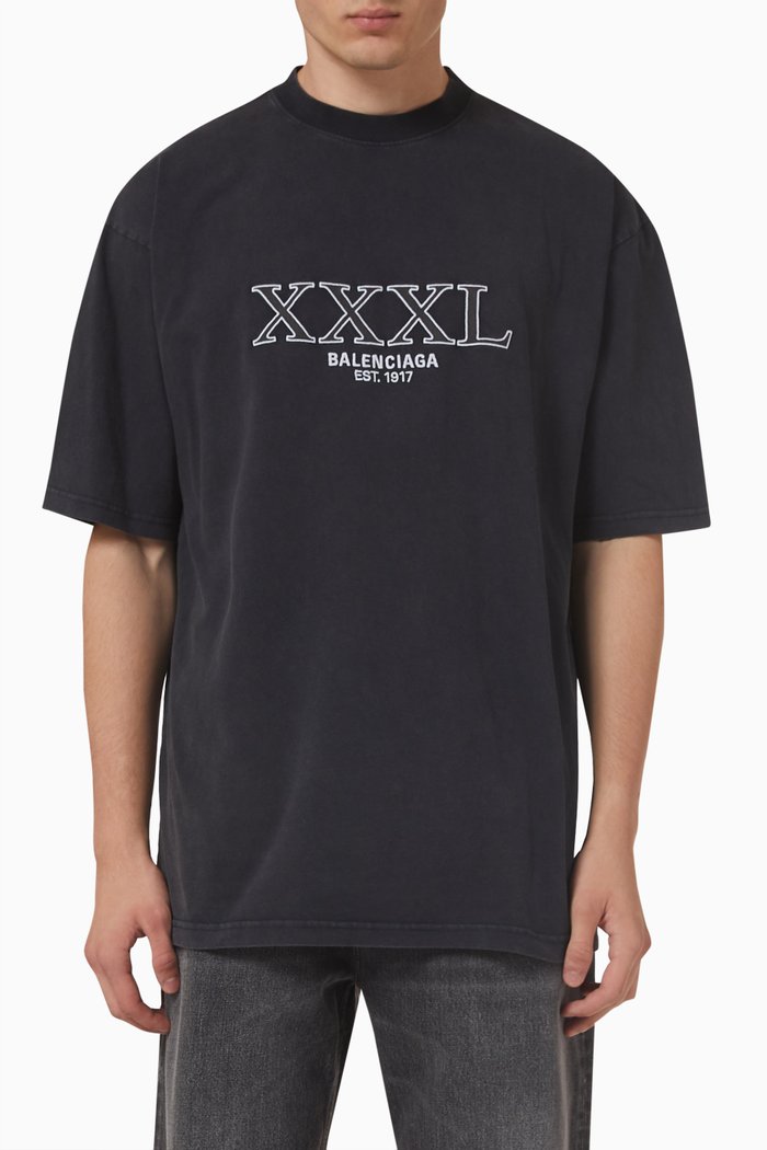 

Logo Large Fit T-shirt in Cotton Jersey, Black