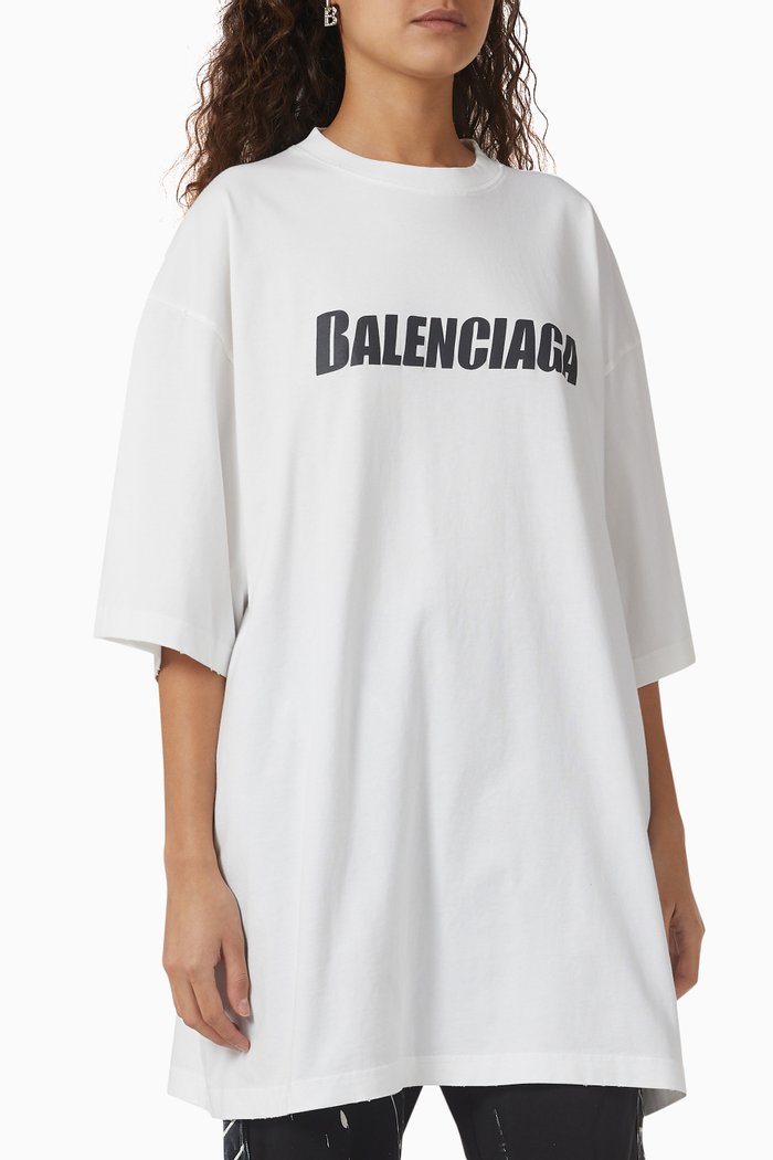 

Caps Flatground Large Fit T-shirt in Vintage Jersey, White