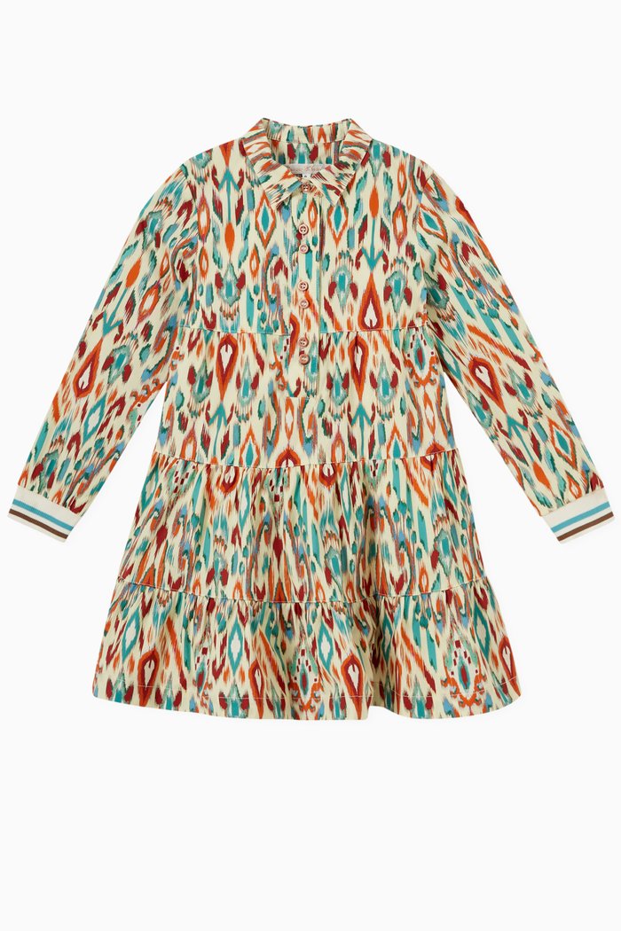 

Sally Printed Dress in Cotton, Multicolour