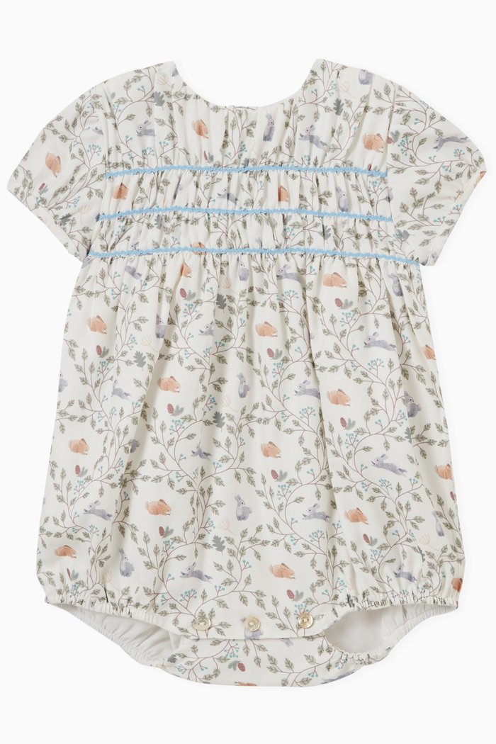 Yelena Floral-print Bodysuit in Cotton, Neutral