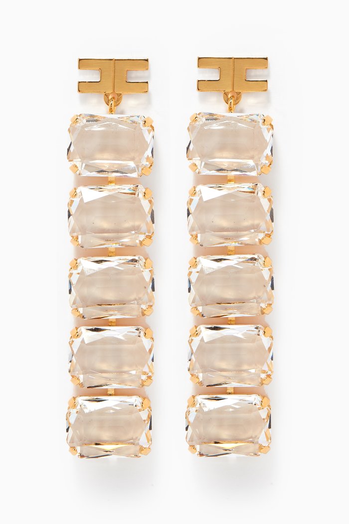 

Maxi Crystal Earrings, Blue