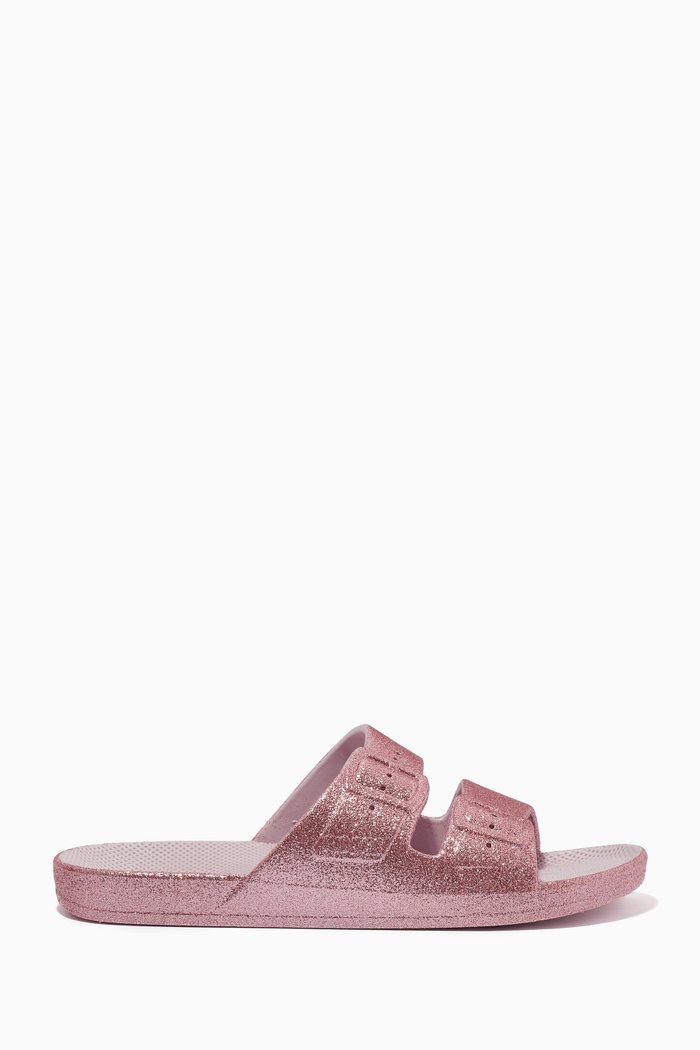 

Isla Glitter Slide Sandals in Rubber, Pink