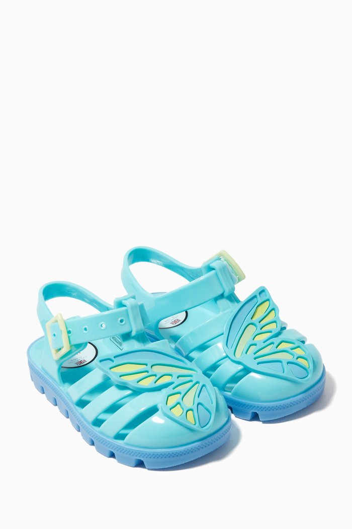 

Butterfly Jelly Sandals in PVC, Blue