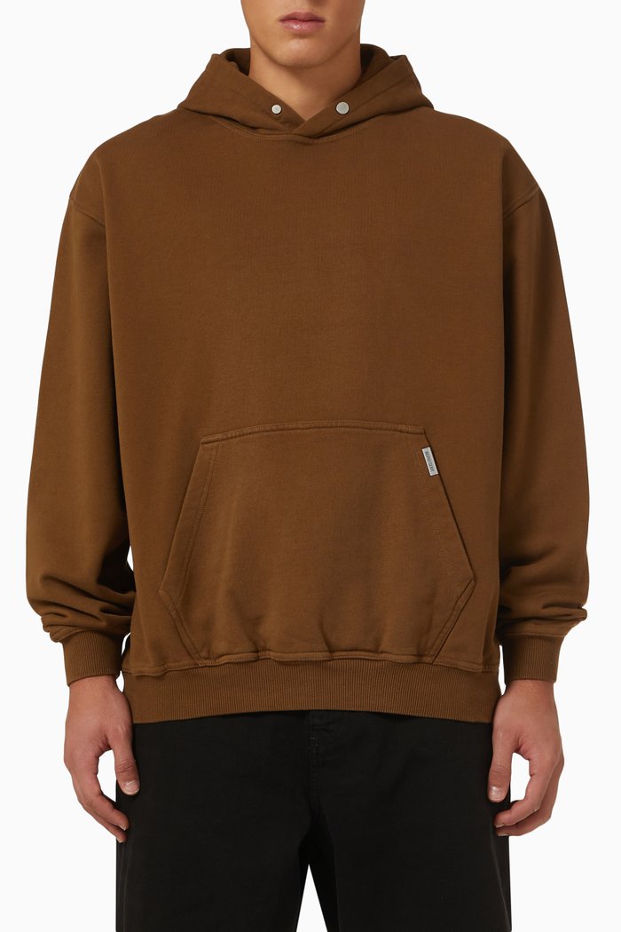 Blank Hoodie in Jersey, Brown