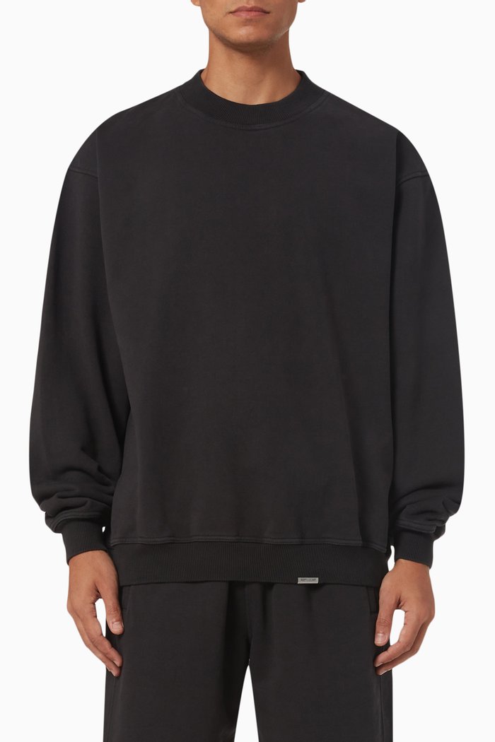 

Blank Oversized Sweatshirt in Cotton-jersey, Black