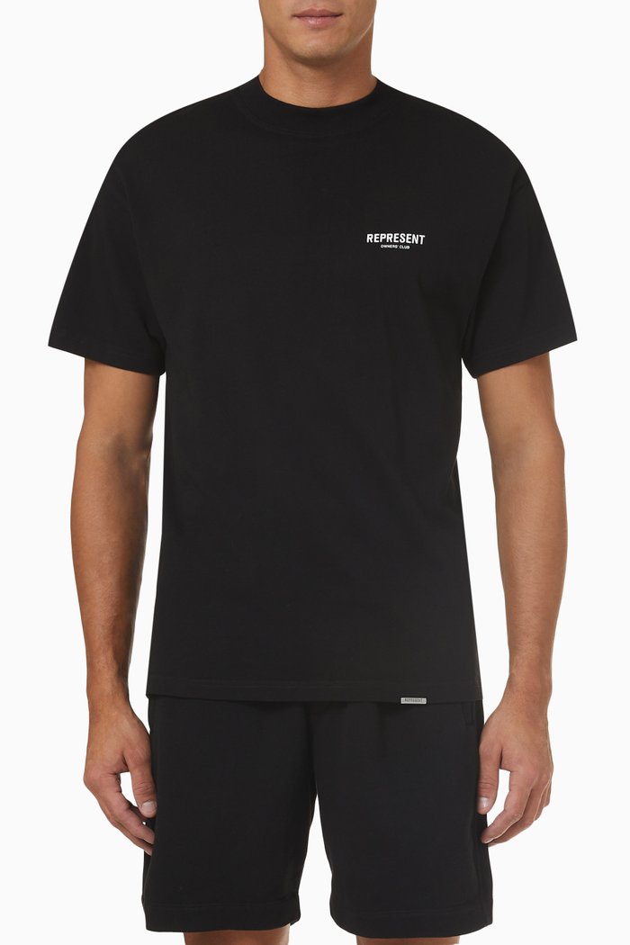 

Owners Club T-shirt in Cotton, Black