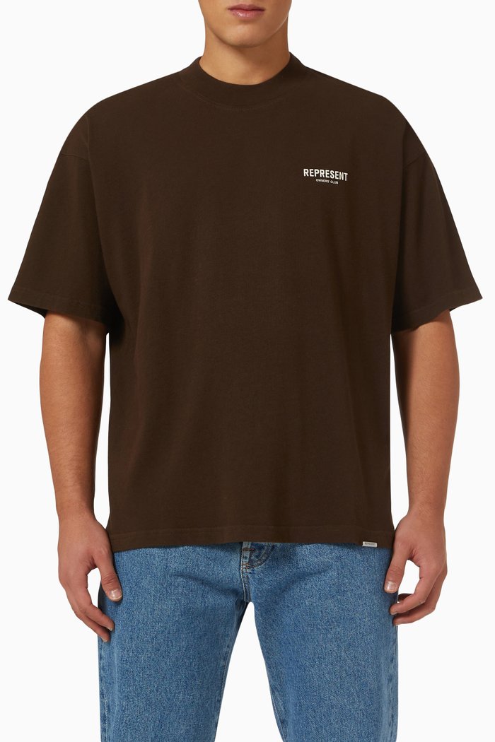 

Owners Club T-shirt in Jersey, Brown