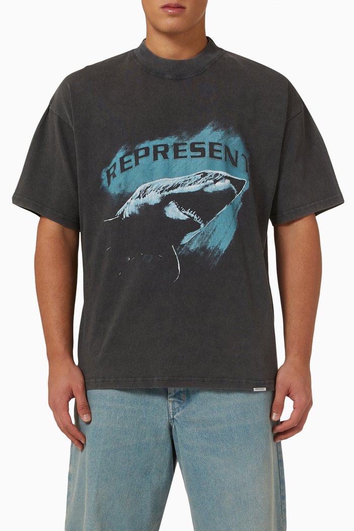 

Shark T-shirt in Jersey, Grey