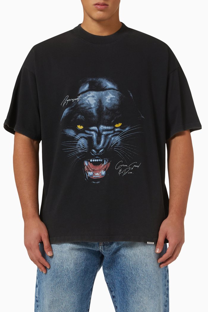 

Jaguar T-shirt in Jersey, Black