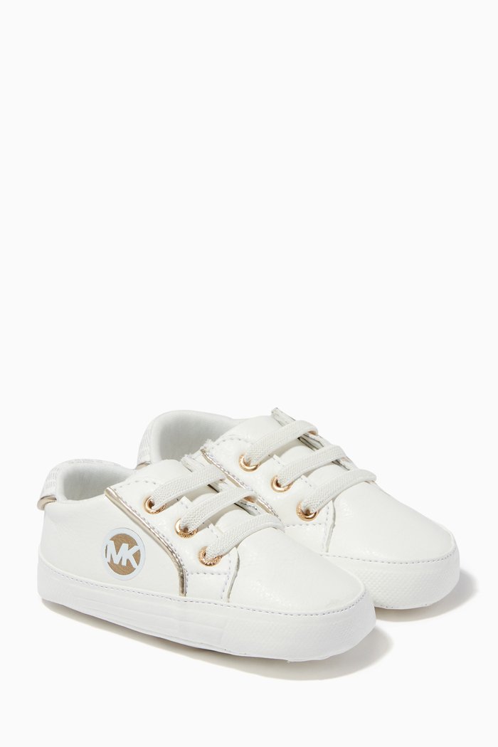 

Baby Poppy Sneakers in Faux Leather, White