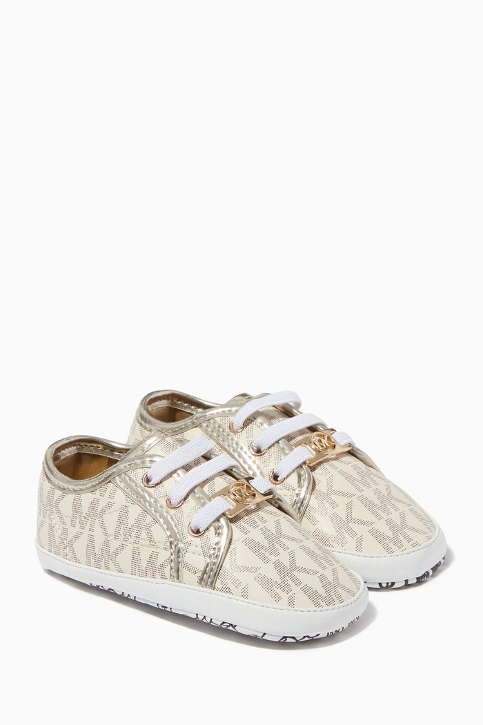 Baby Borium Sneakers in Faux Leather, Neutral