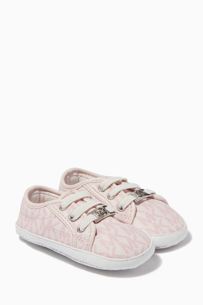 

Baby Borium Sneakers in Faux Leather, Pink