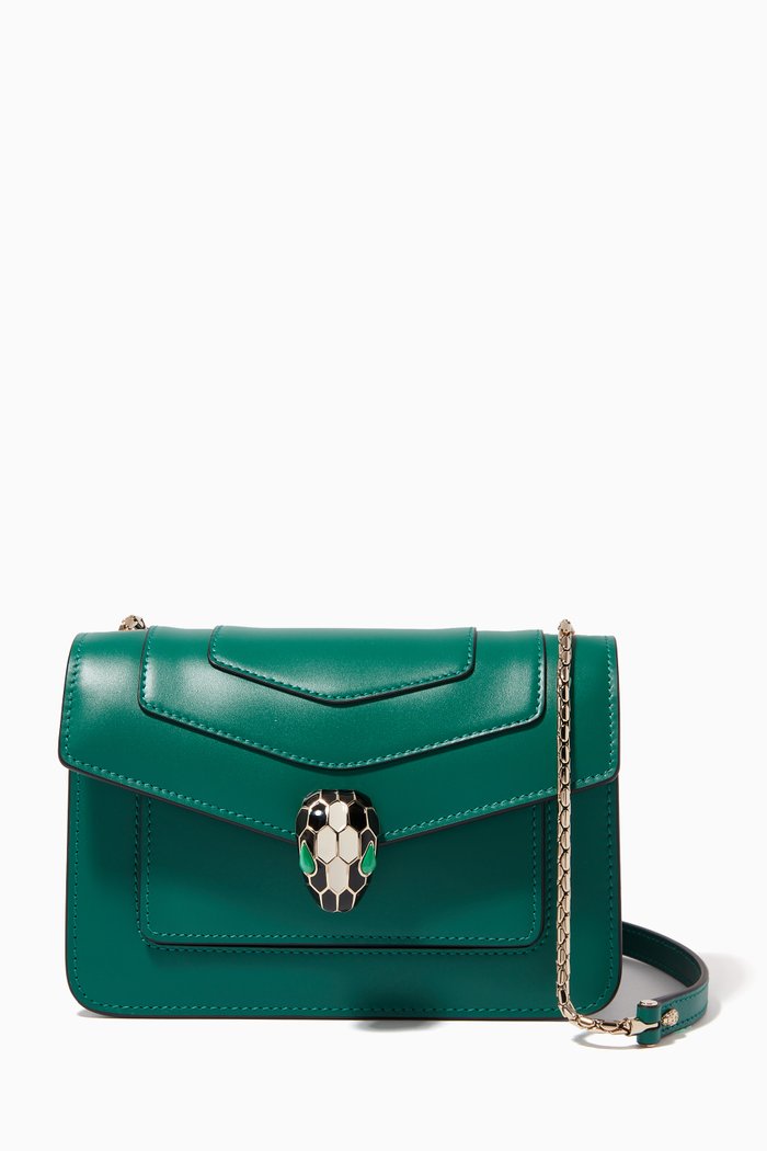 

Serpenti Forever Crossbody Bag in Calfskin, Green