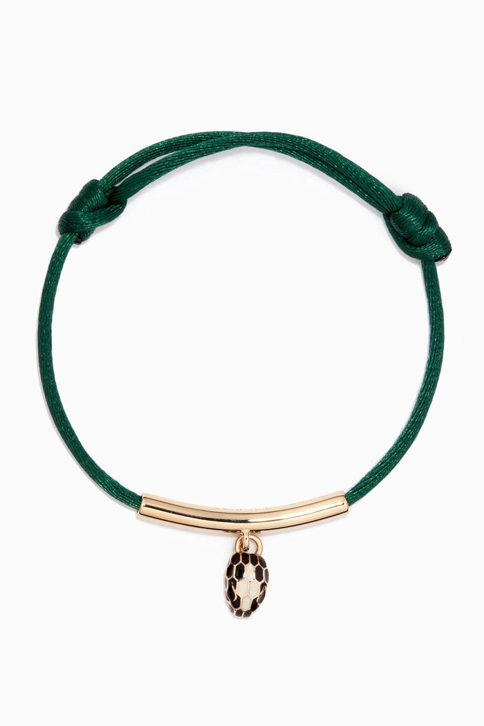 

Serpenti Forever Bracelet in Fabric, Green