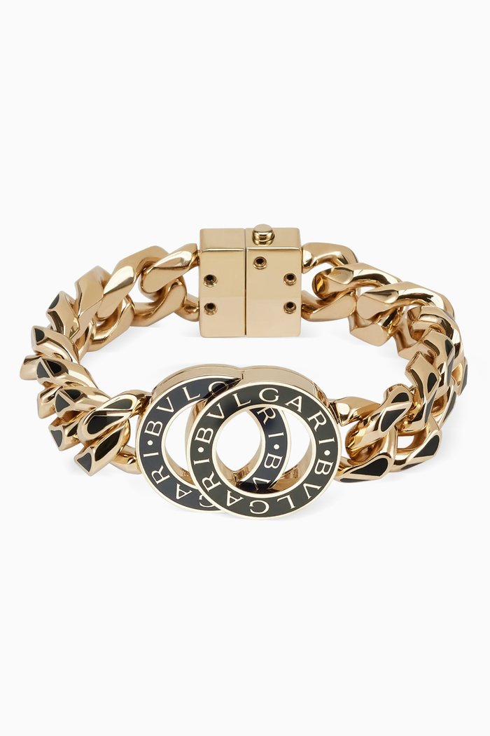 BVLGARI BVLGARI Maxi Chain Bracelet in Light Gold-plated Brass