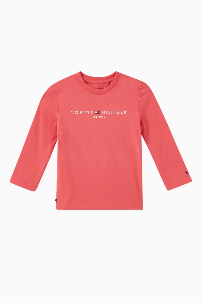 Logo T-shirt in Cotton, Pink