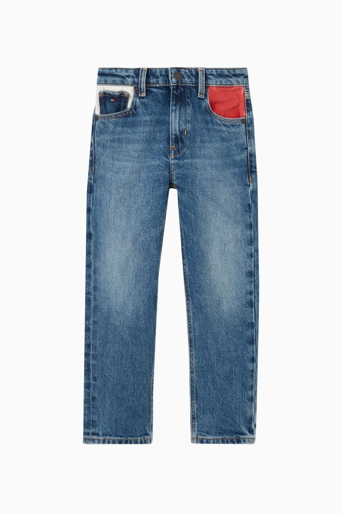 

Contrast Pocket Skater Jeans in Denim, Blue