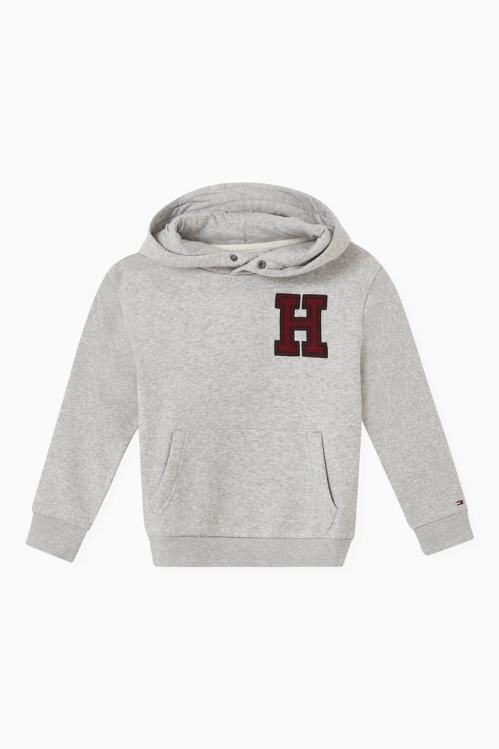 

Logo Hoodie in Cotton, Grey