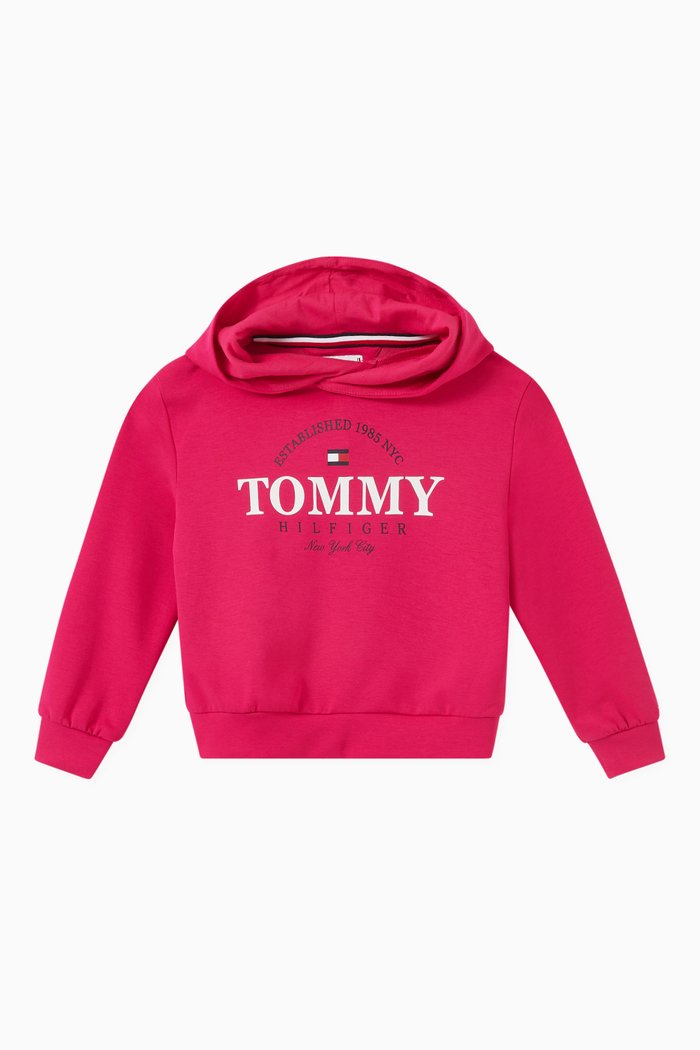 

Logo Hoodie in Cotton, Purple