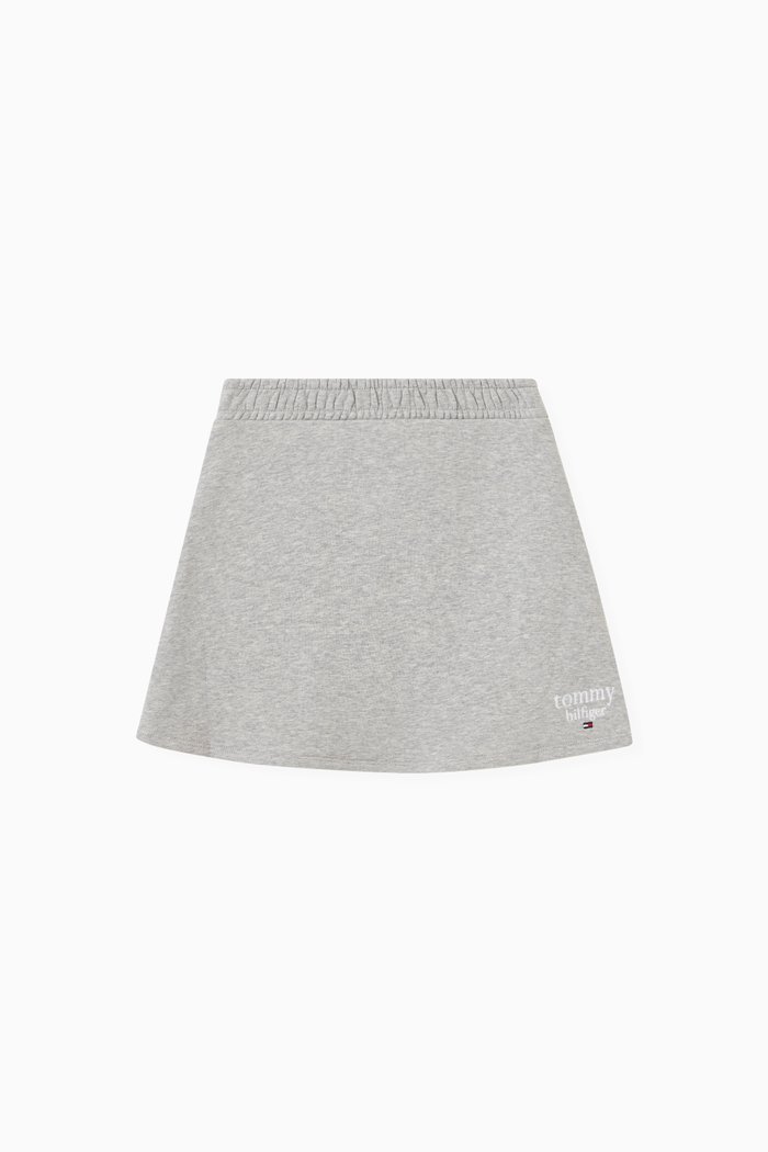 

Logo Skirt in Organic Cotton, Grey