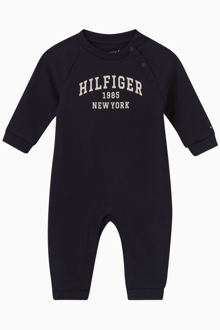 

Logo Romper in Cotton, Blue