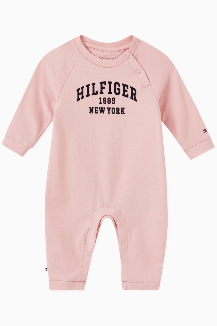 

Logo Romper in Cotton, Pink