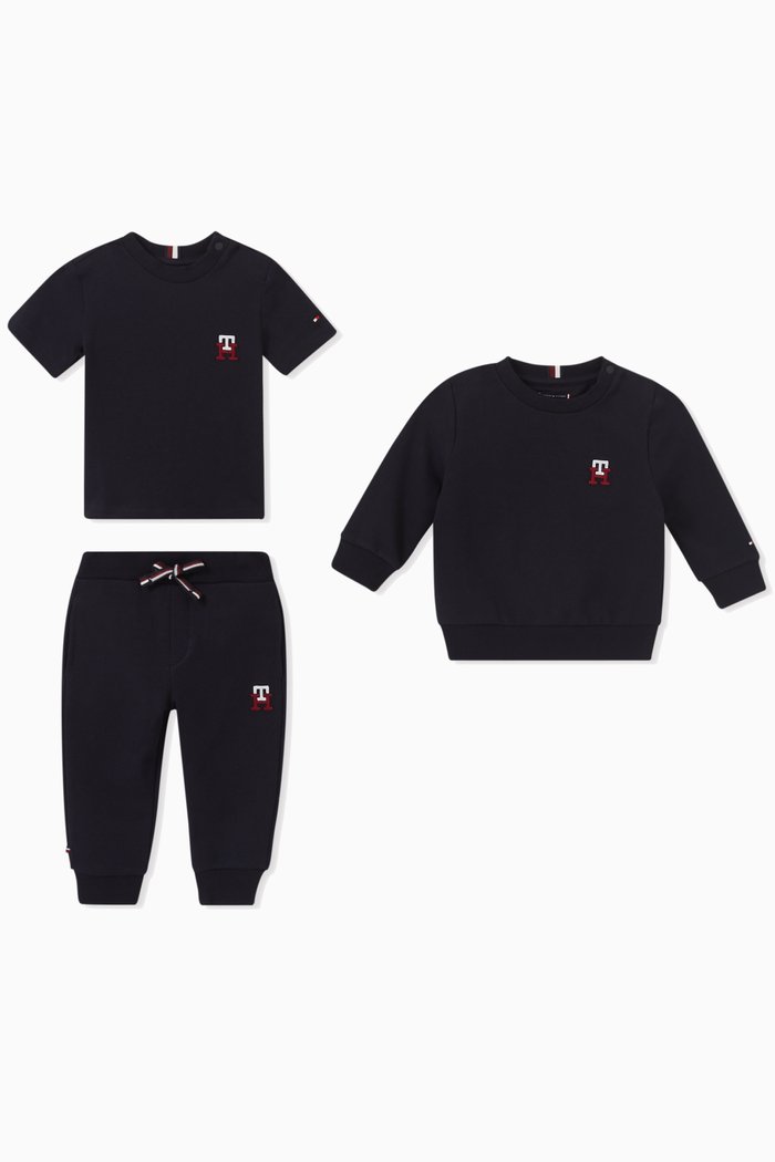 

Logo T-shirt Set in Cotton, Blue