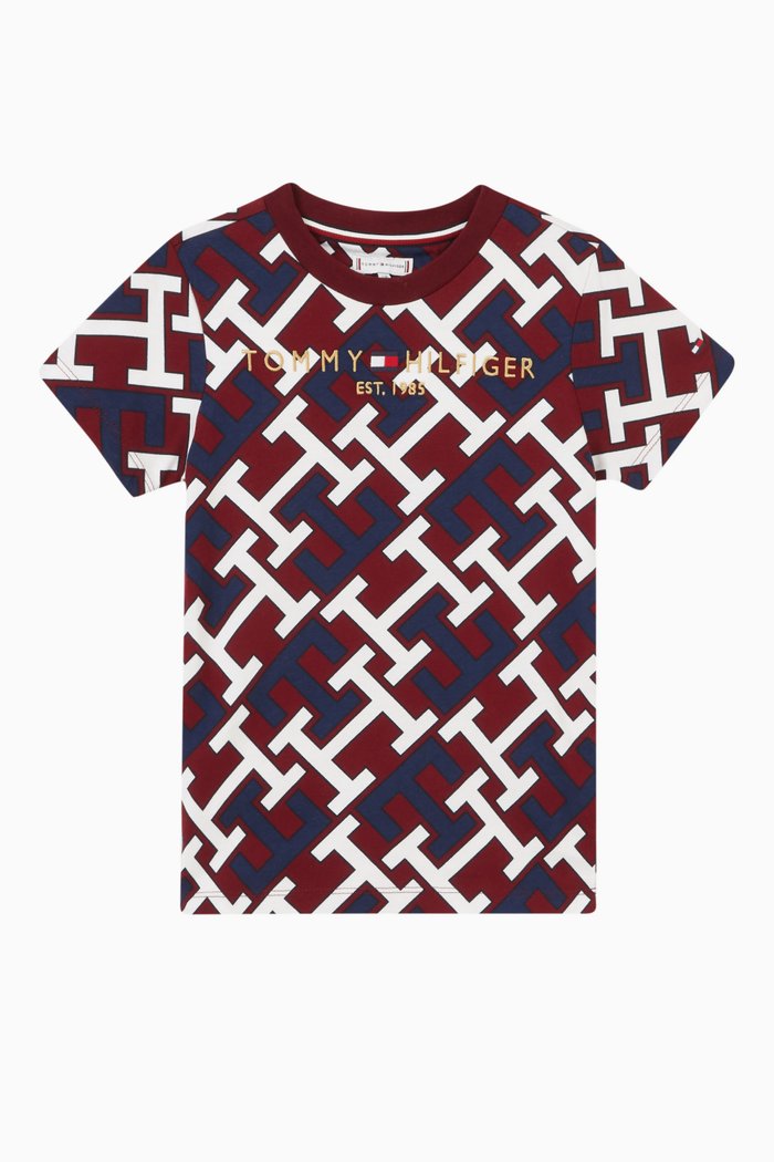 

Monogram Logo T-shirt in Cotton, Red