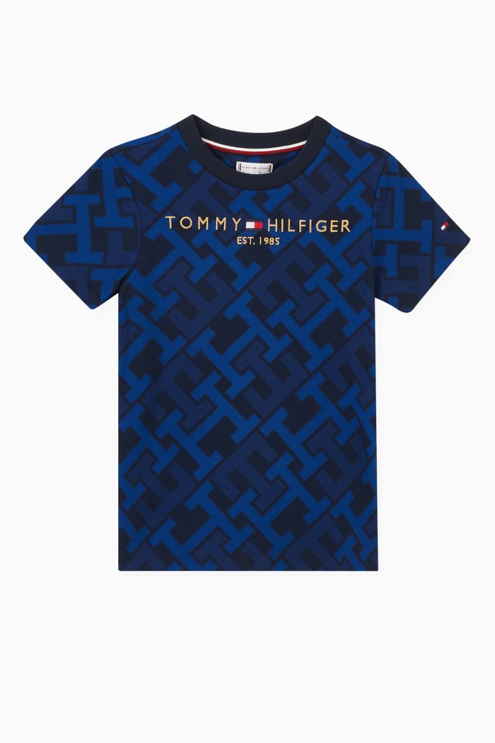 

Monogram Logo T-shirt in Cotton, Blue