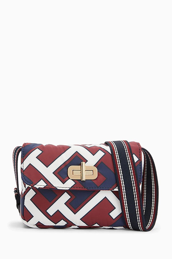

TH Monogram Turn Lock Crossover Bag, Multicolour