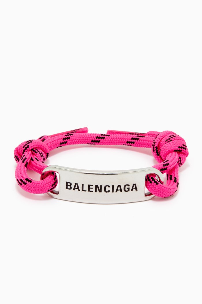 

Plate Logo Bracelet, Pink
