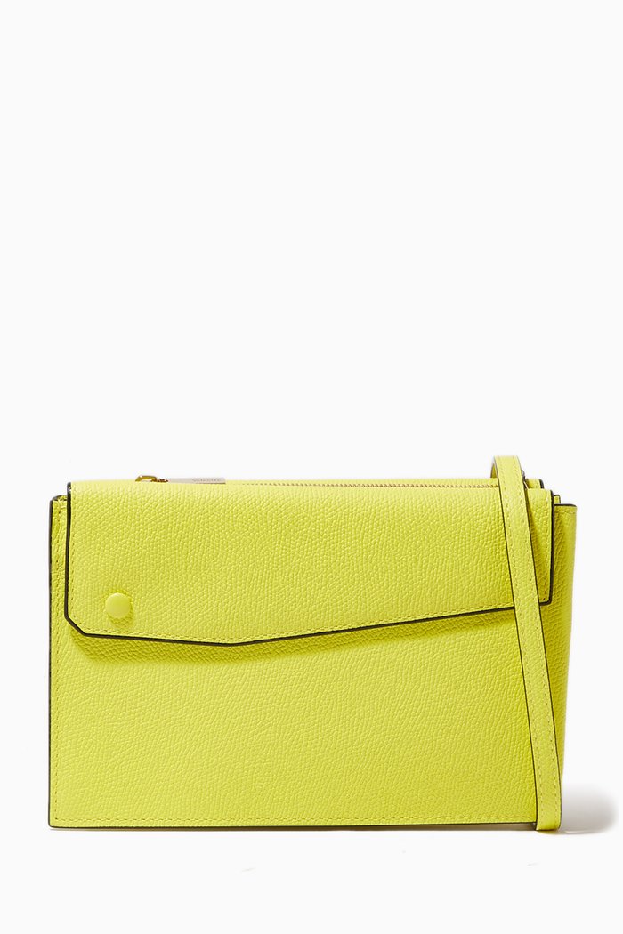 

Mini Pocket Bag in Calf Leather, Yellow