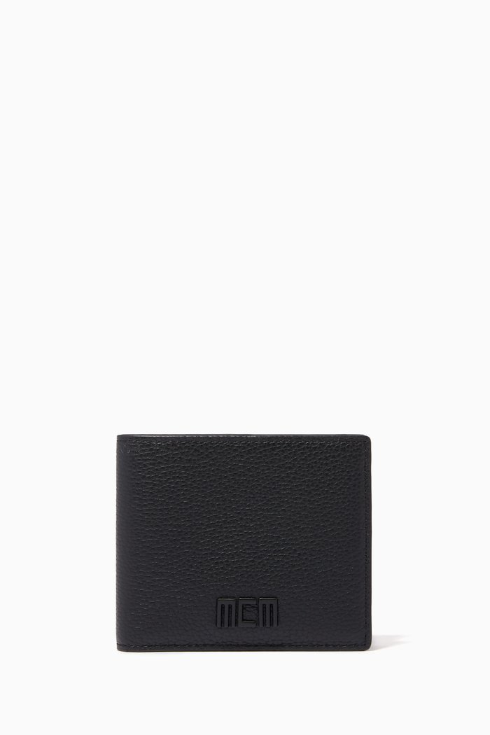 

Logo Tech Wallet in Leather, Black