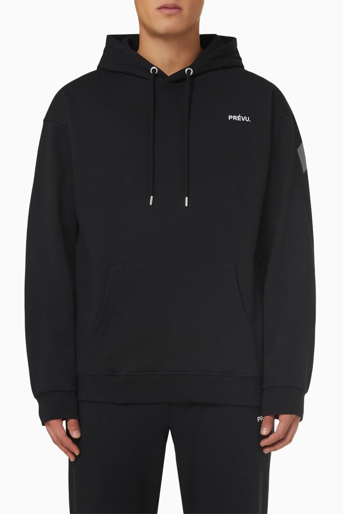 

Back Logo Hoodie in Fleece, Black
