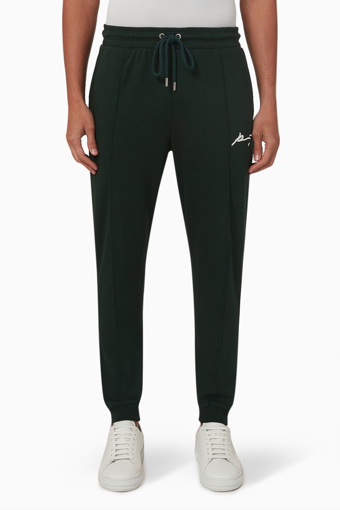 

Signature Core Embroidered Sweatpants in Interlock-jersey, Green