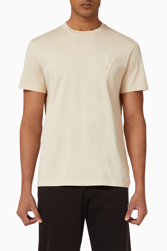 

Bolt Badge T-shirt in Cotton, Neutral