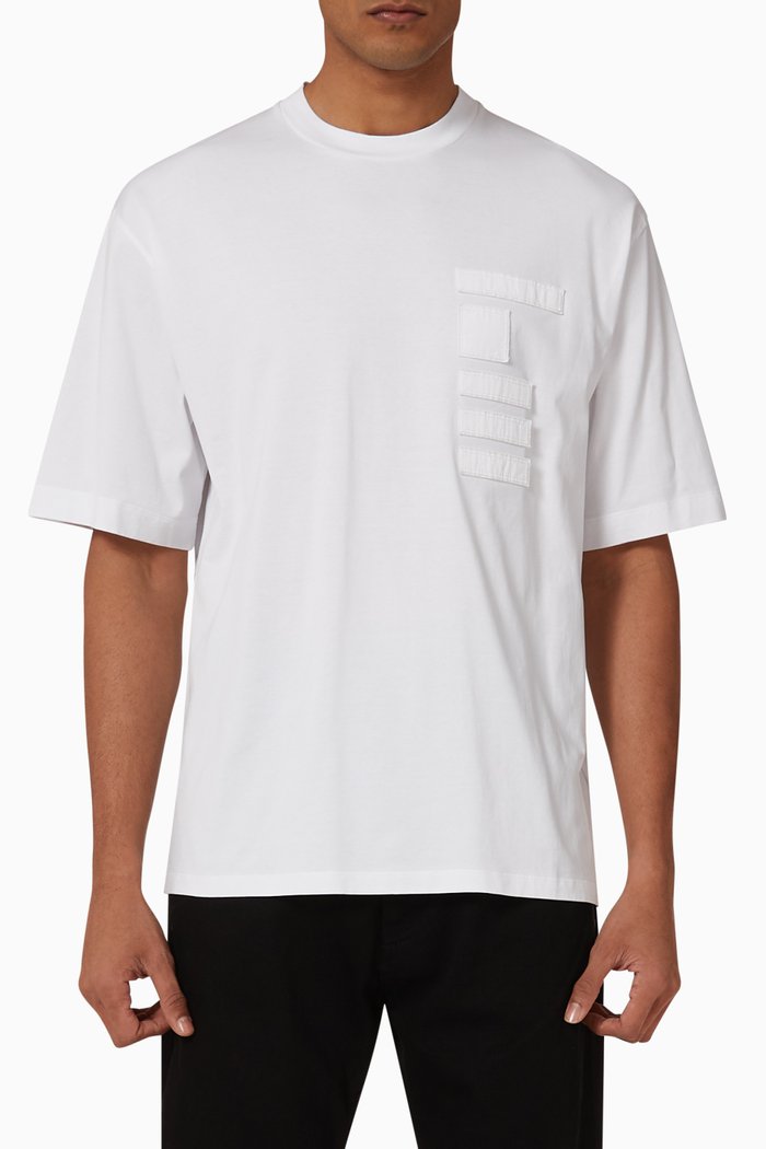 

Badge Detail T-shirt in Cotton, White