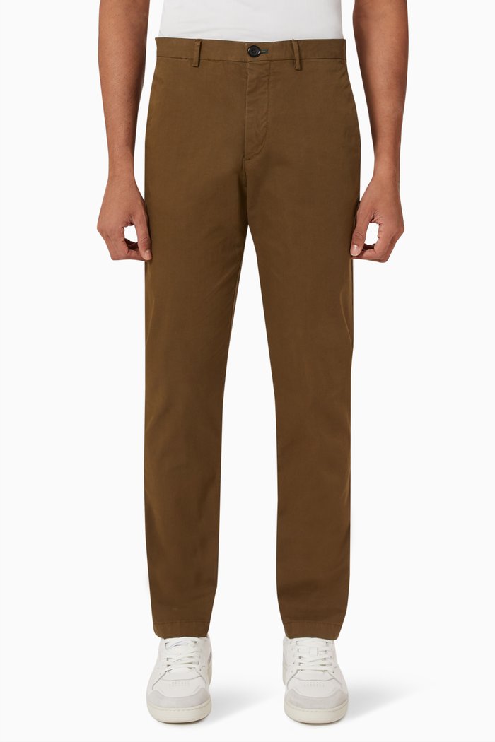

Mid-fit Zebra Chinos in Cotton-twill, Green