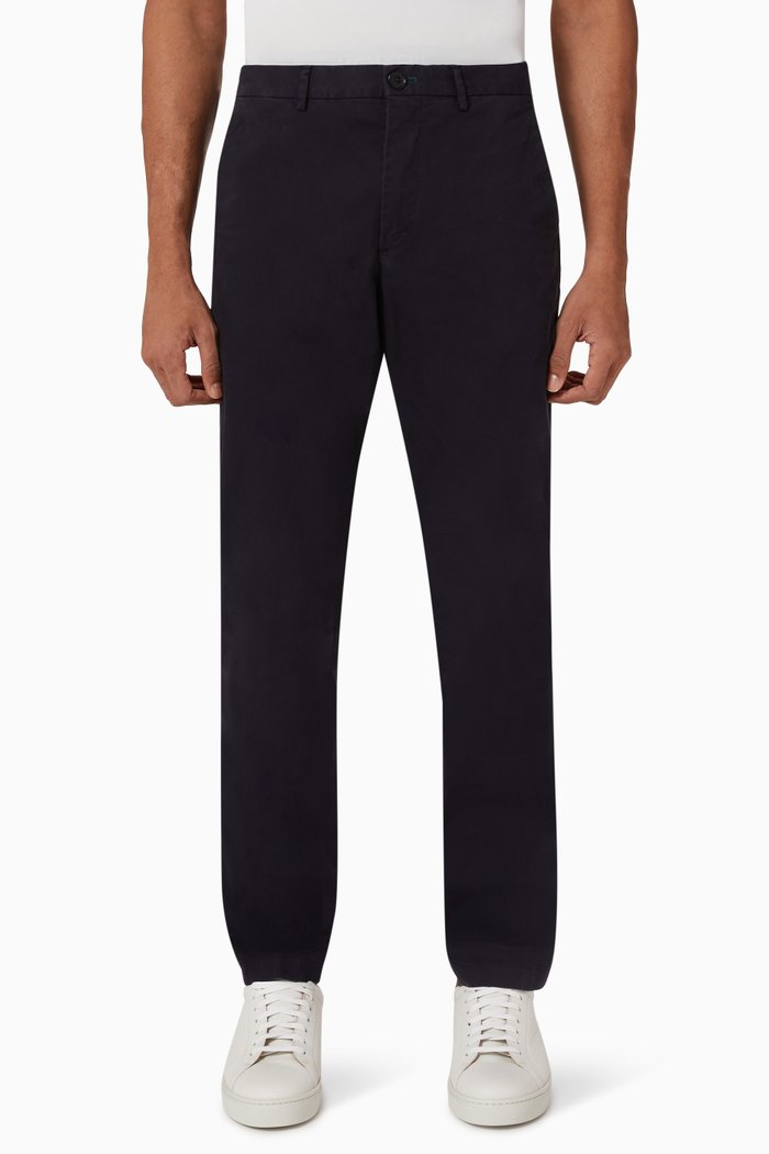 

Mid-fit Zebra Chinos in Cotton-twill, Blue