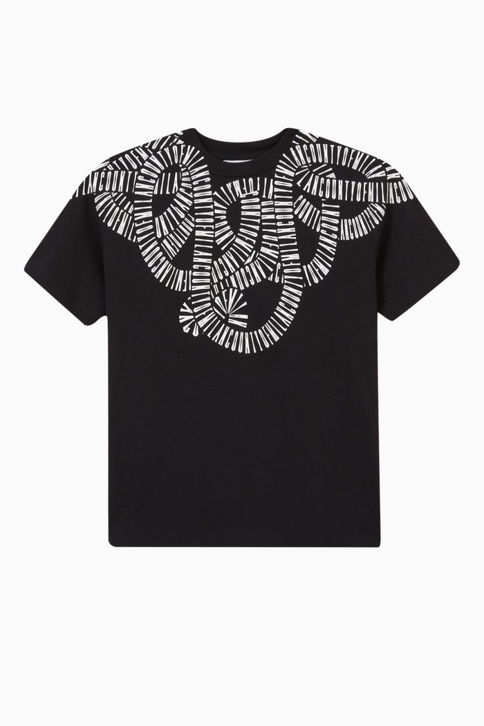 Snakes T-shirt in Cotton, Black