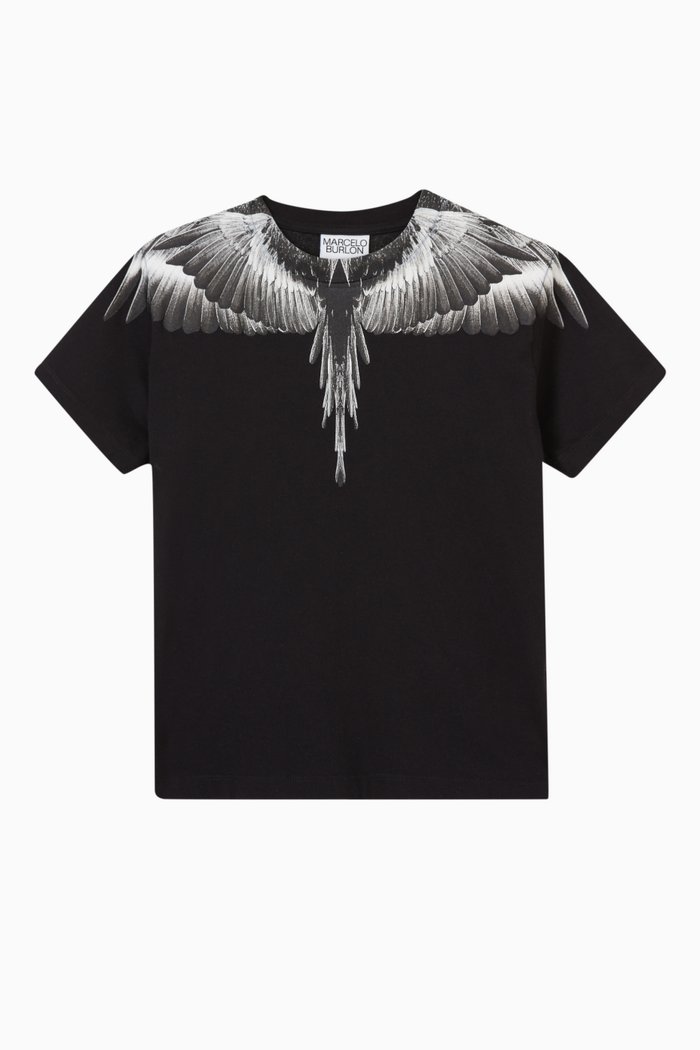 

Wings T-shirt in Cotton, Black