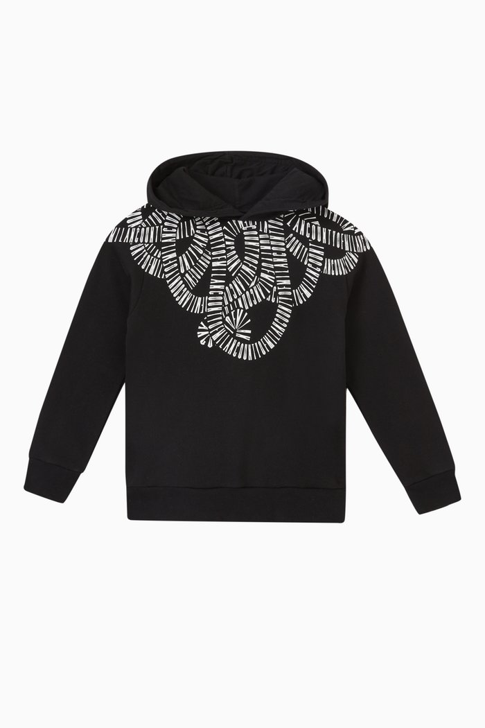 

Snakes Hoodie in Cotton, Black