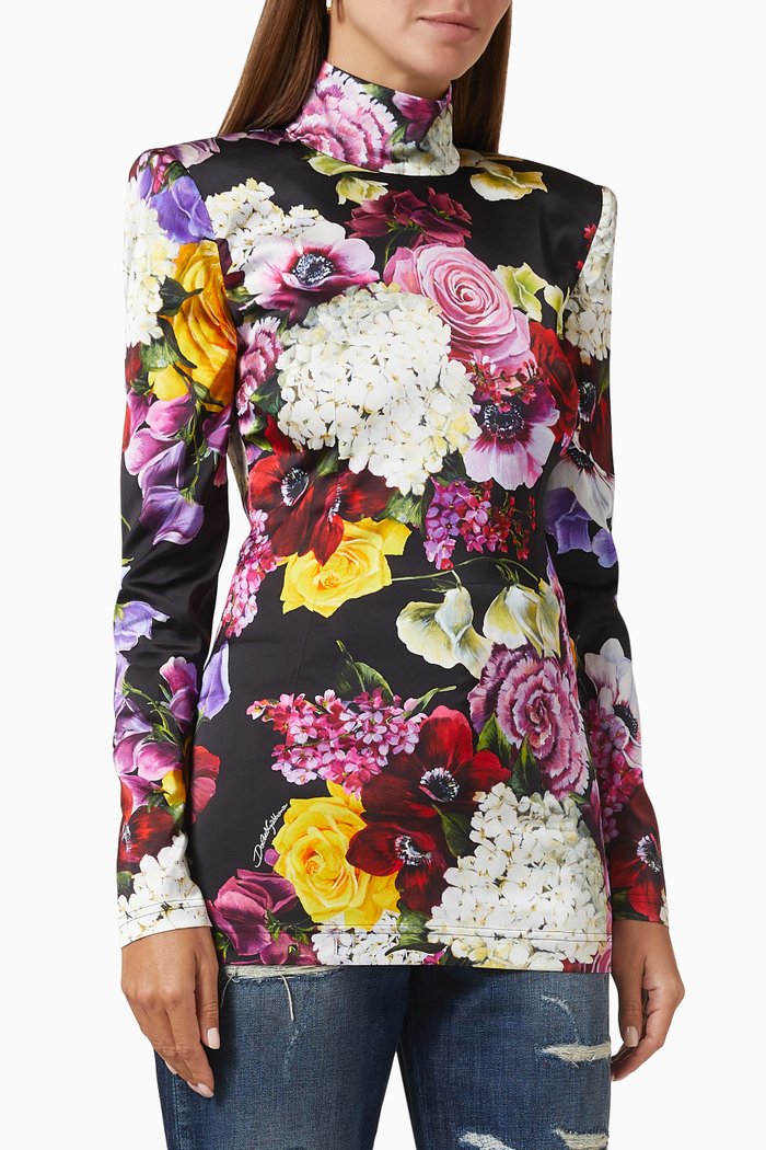

Floral Blouse in Viscose, Multicolour
