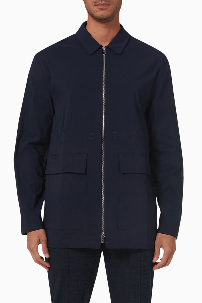 

Salvatore Parka Jacket in Nylon-blend, Blue