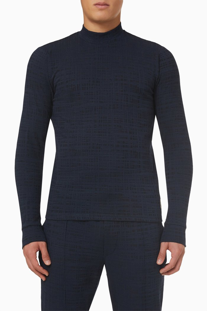 

Belmont Turtleneck in Viscose Jersey, Blue