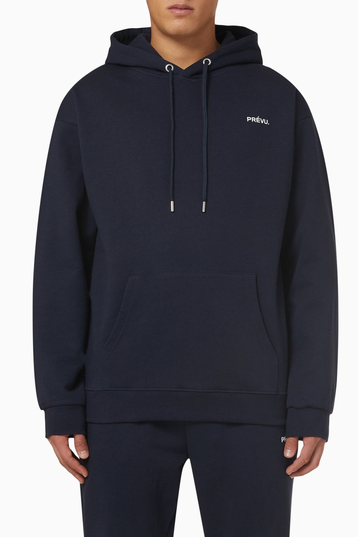 

Back Logo Hoodie in Fleece, Blue
